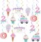 Pastel Ice Cream “Two Sweet” 2nd Birthday Party Decorations – Ice Cream & Donut Hanging Swirls, Summer-Themed Streamers for Baby’s Second Birthday Ice Cream Party